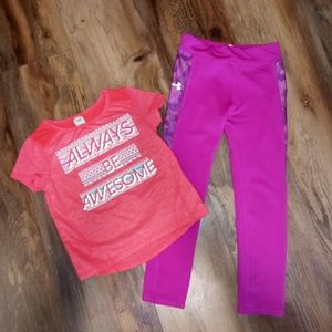 Girls 5, Workout Outfit, OshKosh and Under Armour